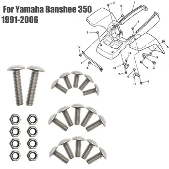 

25 Fender Bolt Screw Nut Mount Kit For Yamaha Banshee 350 1991-2006 YFZ350 Stainless Steel