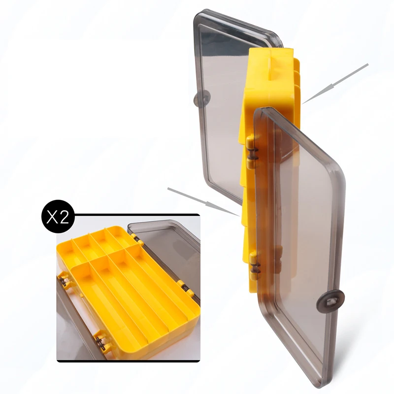 Fishing Tackle Boxes Transparent Plastic Fishing Lure Bait Hook Storage Case Tackle Box 15 Compartments Fishing Accessories