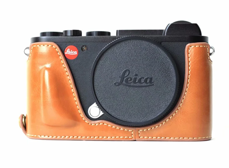 Из искусственной кожи чехол камера сумка чехол для Leica CL TYP7323 портативный половина тела набор оболочки с отверстием батареи