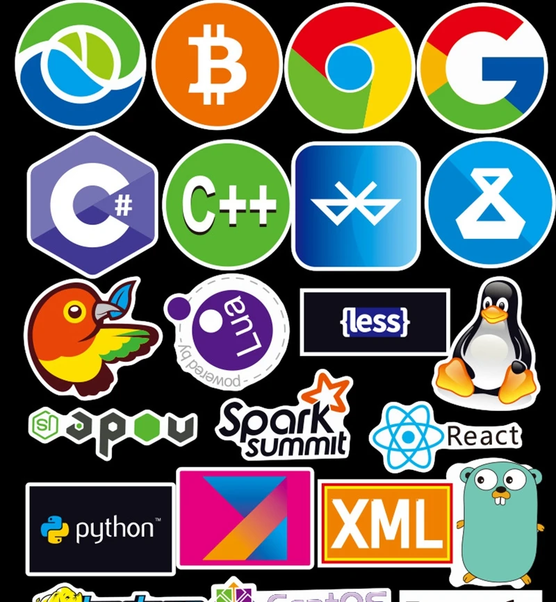 Программист языковая наклейка s на ноутбук Java JS приложение логотип Интернет Программирование разработчик наклейка s пакет для Moto Наклейка на скейтборд