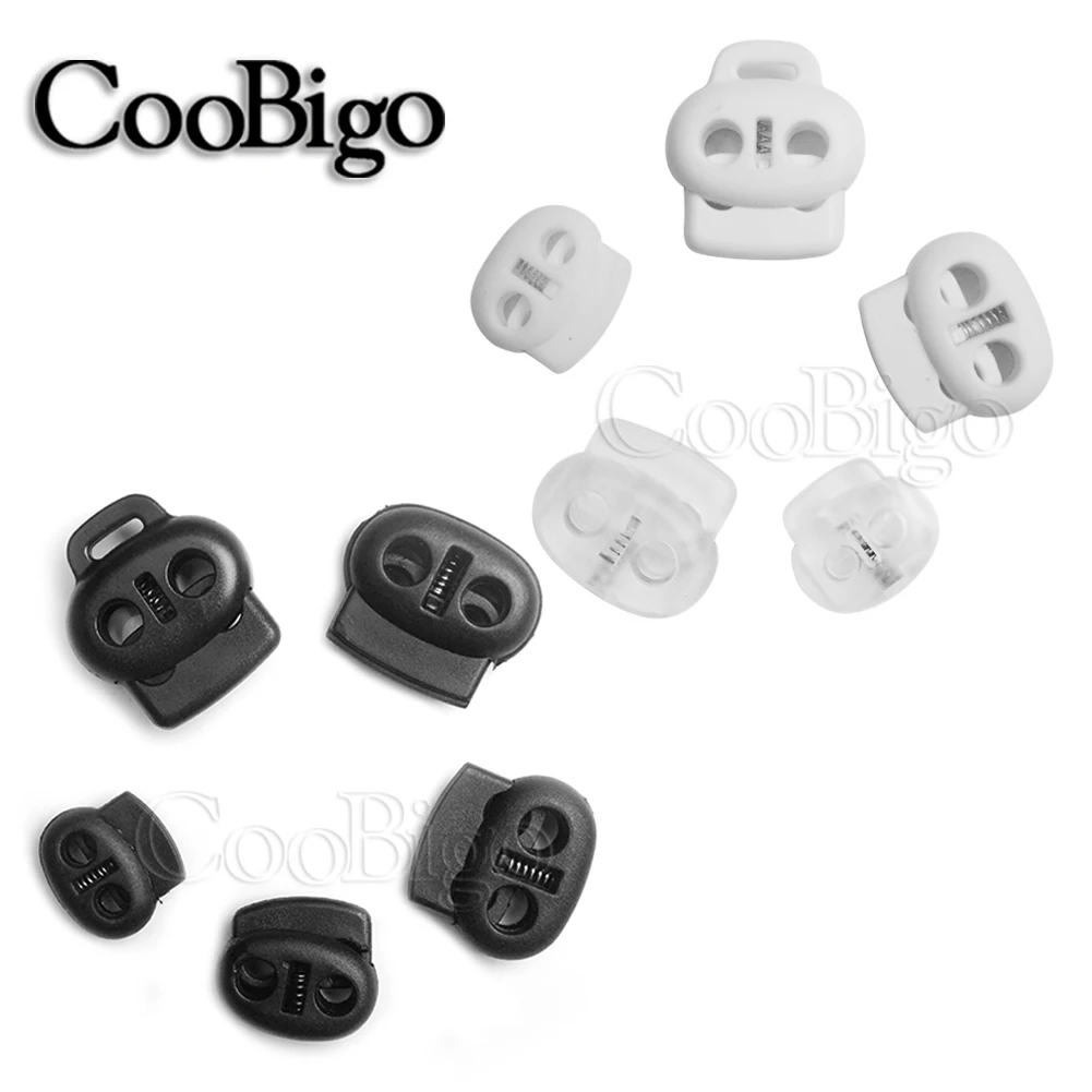 12 шт. Мульти Стиль 2 отверстия пластиковый ограничитель конца шнура Bean Cord замок тумблер зажим для одежды веревка шнурки рюкзак сумка аксессуары