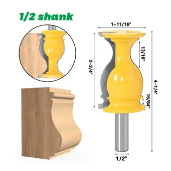 

Workshop Router Bits Tool 1/2inch / 12mm Shank Milling Sleeve Slotting