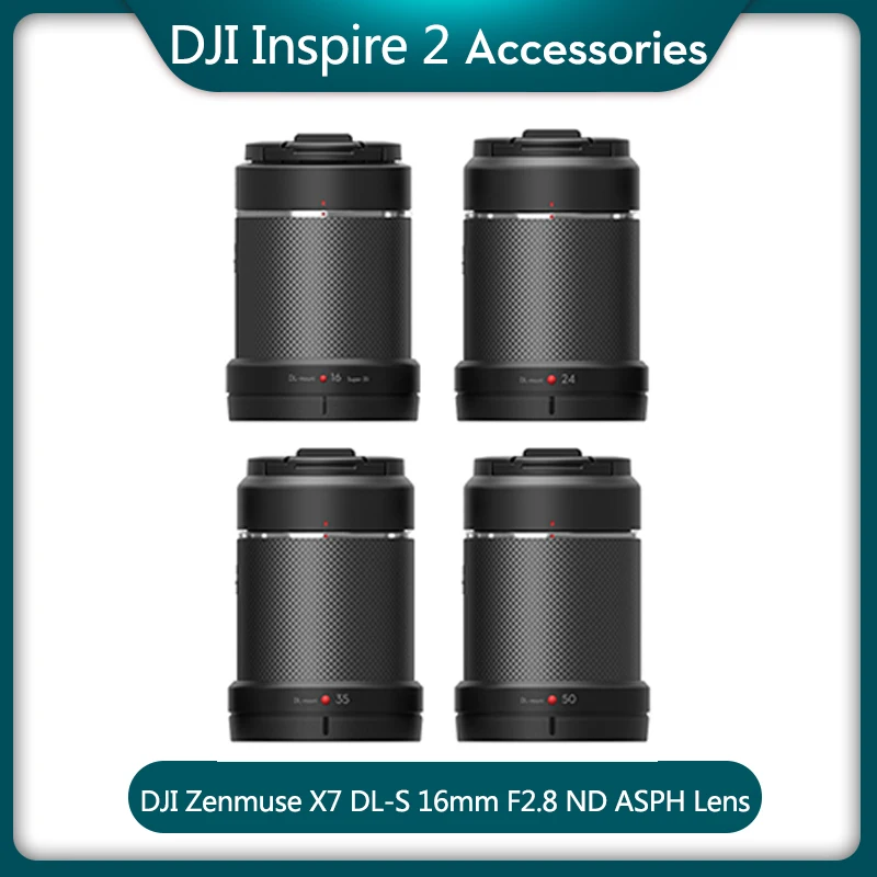 DJI Zenmuse X7 DL/DL-S Lens Set 16mm 24mm 35mm 50mm With the DJI DL mount diameter: 58mm For Inspire 2 Series in Stock