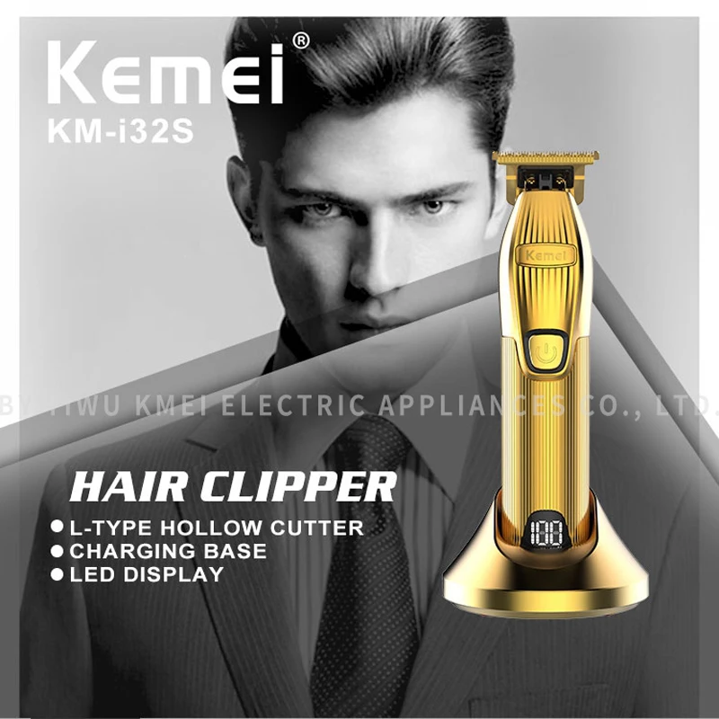 Kemei Professional electirc hair clipper barber shop rechargeable Beard hair timmer for men cordless cutting machine