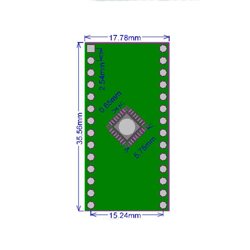 QFP28 to DIP28 IC ����� ���� �׽�Ʈ, ���� ���� pcb