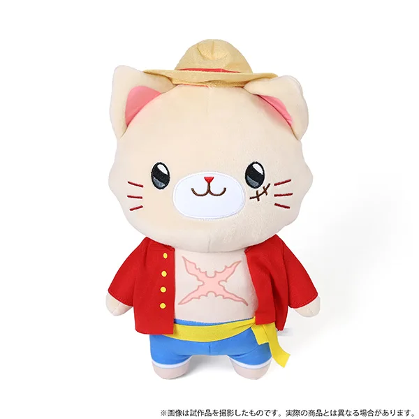 Genuine Japanese 30CM Plush Dolls Anime One Piece Luffy Zoro Sanji Ace Large Stuffed Toys Cat Eye Mask Cartoon Collectible Doll