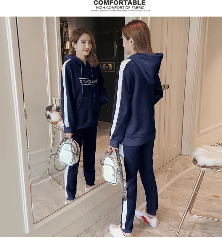 9150# осень-зима теплая беременности и родам Костюмы Костюм спортивный Повседневная Одежда для беременных Для женщин pleuche с вельветовыми вставками Беременность