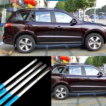 

12pcs Stainless Steel Door Window Frame Sill Molding Trim For Hyundai Santa Fe 2006-2012