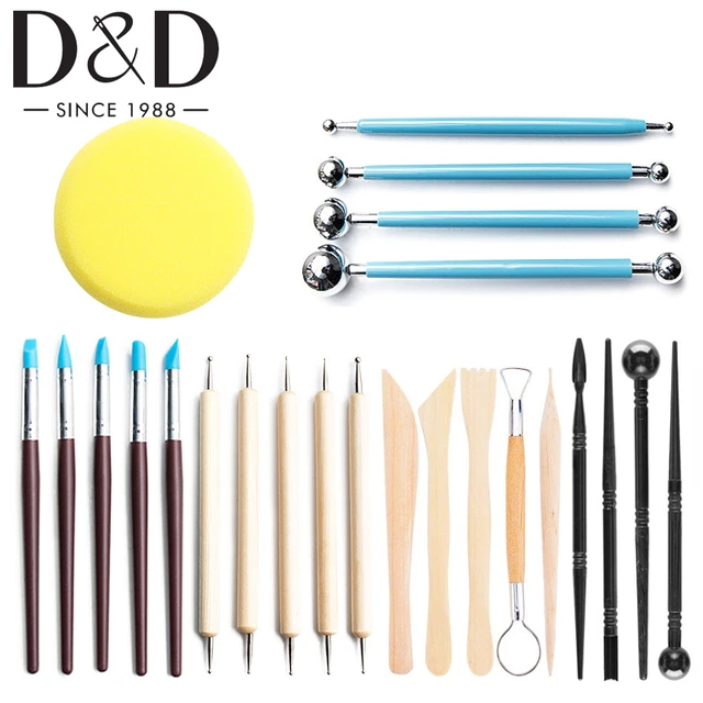 24Pcs Pottery Sculpting Ceramic Clay Carving Tools for Modeling