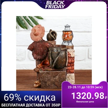 

Fountain "Lantern and hat" 15 * 16 * 25 cm (with lighting) 4560159