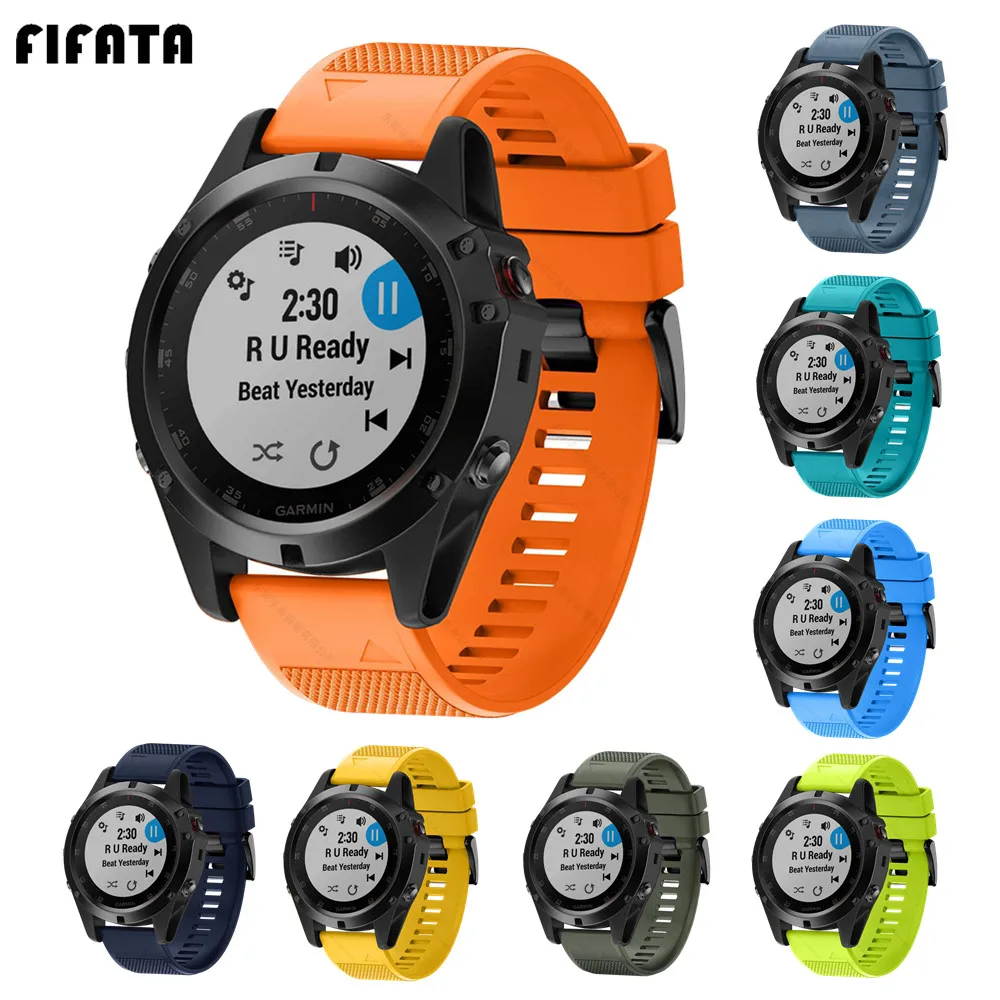 FIFATA Quick Release Band Силиконовый браслет для наручных gps часов Garmin Fenix 5S 5X 5 6S 6X 6 3 3HR Forerunner