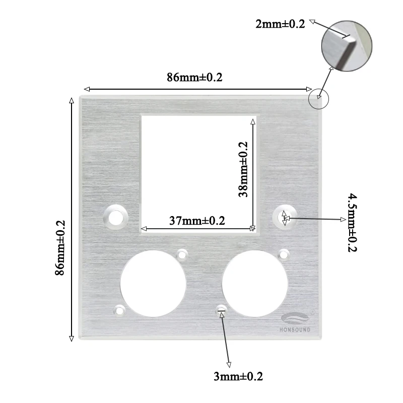 86 Тип панель из алюминиевого сплава настенная электрическая розетка 110 250 В