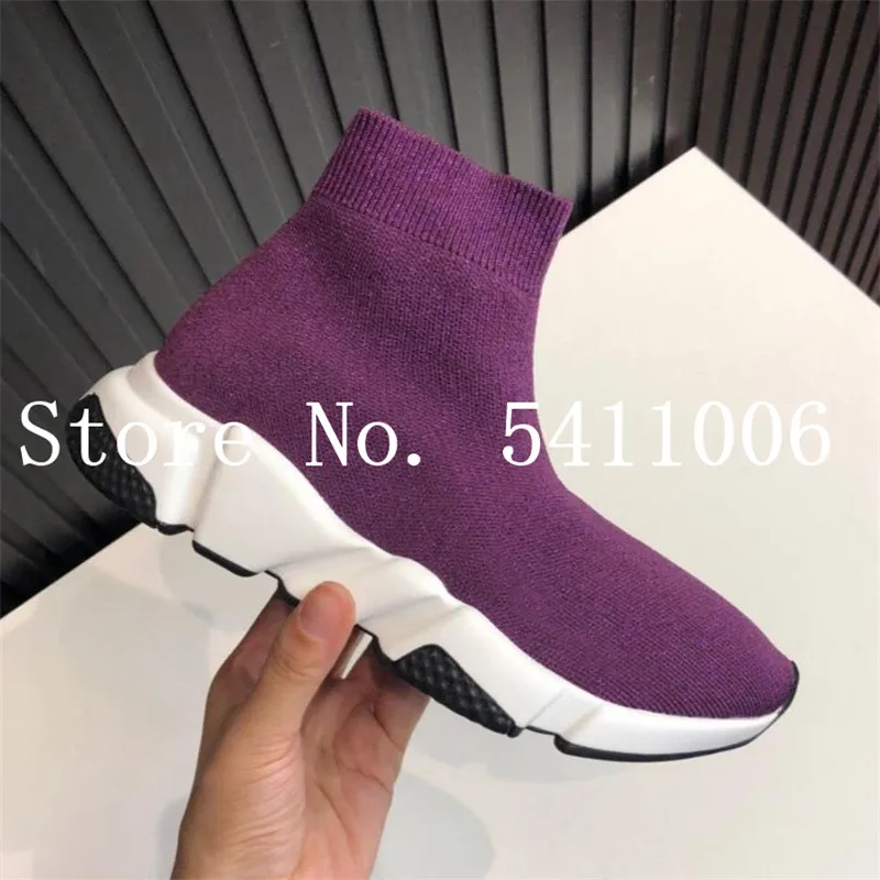 purple Спортивные кроссовки; женская обувь с высоким берцем; фирменный дизайн; женская повседневная обувь; дизайнерская обувь на платформе; слипоны; мужская обувь - Цвет: purple