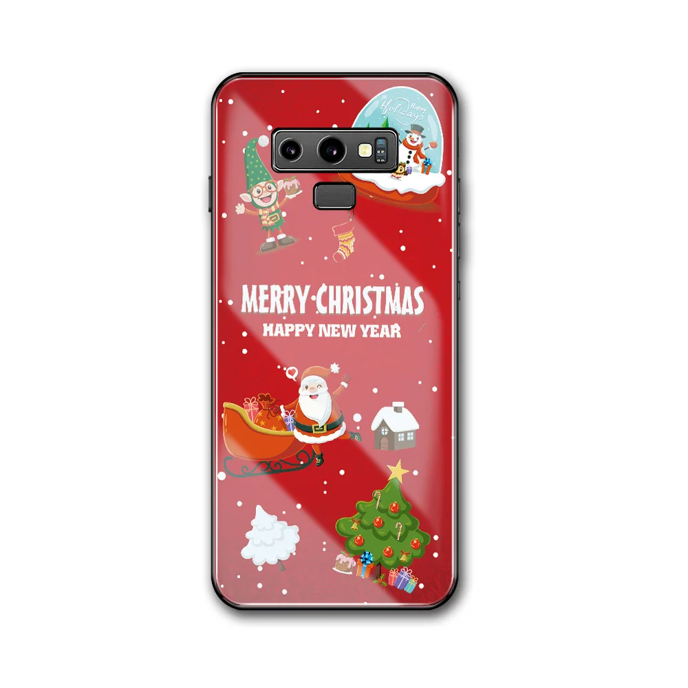 Для samsung s10 чехол с Рождеством стеклянный чехол для samsung Galaxy Note 8 9 10 plus S8 S9 Plus S10 plus S10 Lite DIY стеклянный чехол - Цвет: 1035