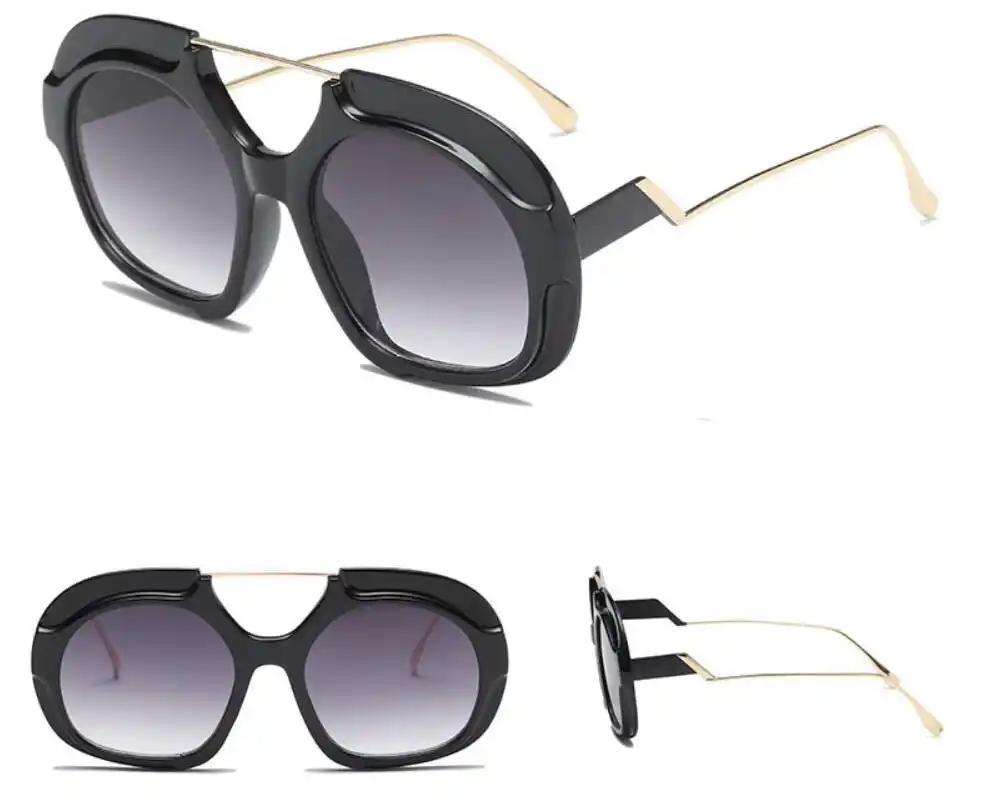 oversized sunglasses women irregular gradient sun gl