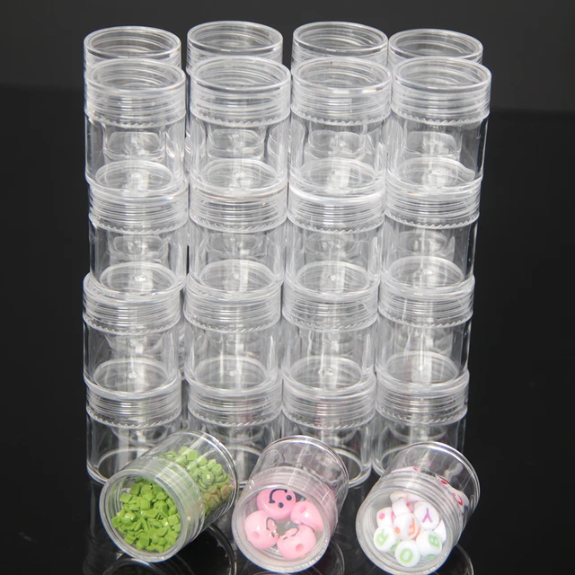 Plastic Bead Storage Containers Set Jars  Diamond Painting Bead Storage  Container - Diy Craft Storage - Aliexpress