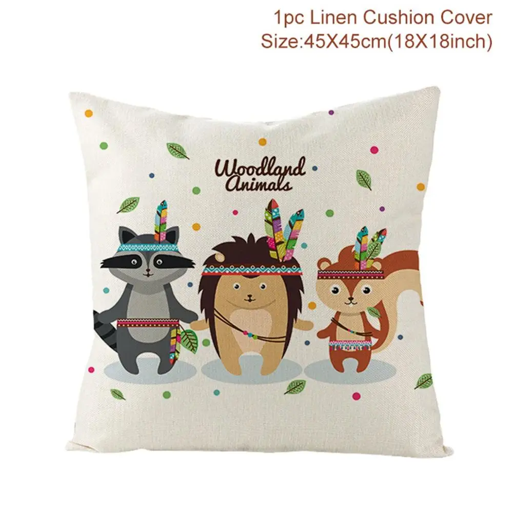 Cushion Cover-09 Frigg лесной вечерние принадлежности животное баннер сафари день рождения стол украшения детский душ Dercor мальчик Джунгли Тема вечерние Декор - Цвет: Cushion Cover-09