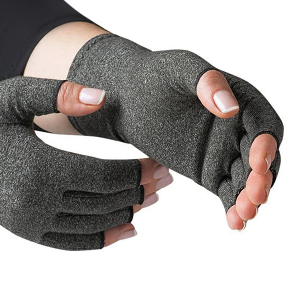 1 Pair Arthritis Compression Gloves Ease Pain from Carpal Tunnel, Hand Gloves Fingerless for Computer Typing and Dailywork