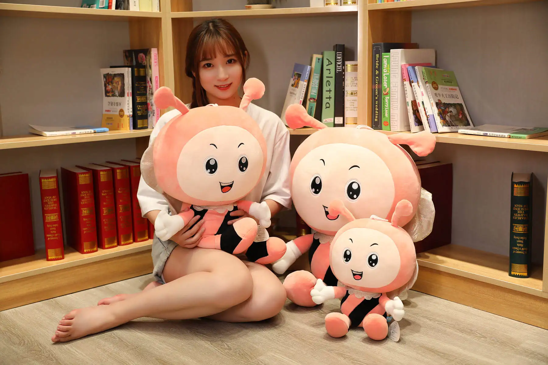 45/60/80 см Kawaii Ангел пчелы плюшевые игрушки в виде медоносной пчелы мягкие детские куклы игрушки для детей игрушка милый подарок на день рождения для детей
