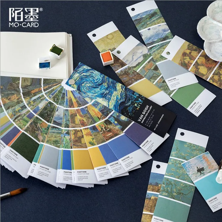 40 шт./лот Ван Гог звездное небо Набор цветных наклеек для карт наклейки
