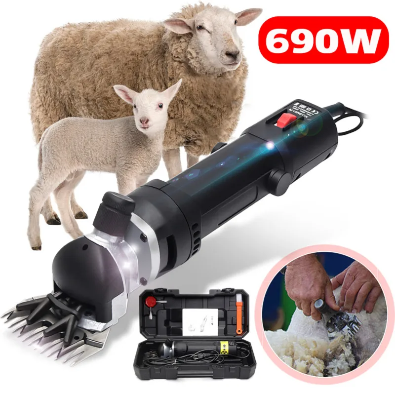 

Efficient 690W 110V-240V 6 Gears Speed Electric Sheep Goat Shearing Machine Clipper Farm Shears Cutter Wool scissor Cut Machine