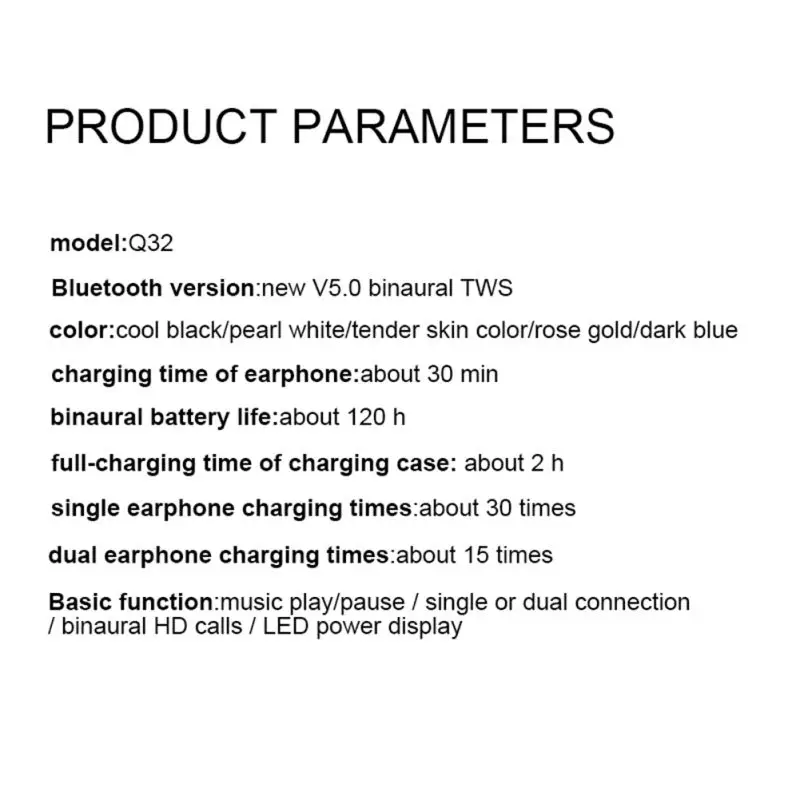 Q32, Bluetooth наушники, спортивные, Blutooth 5,0, наушники, беспроводные, Tws, наушники, Handsfree, вкладыши, наушники с микрофоном