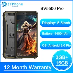 Blackview BV5500 Pro оригинальный IP68 Водонепроницаемый 5,5 дюймпрочный смартфон 4400 мАч 3 Гб оперативной памяти, 16 Гб встроенной памяти, Android 9,0 пирог 4G моби...