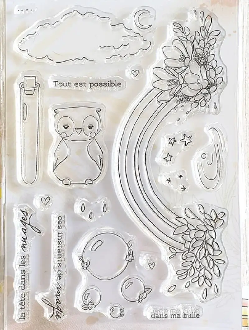 Girl French Clear Stamp /Seal For DIY Scrapbooking/photo Album Decorative Clear Stamp Sheets C1093