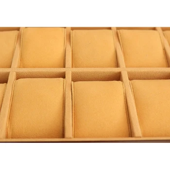 

Wood Watch Box Organizer Glass Display Top 12 Slot Jewelry Display Case Tray