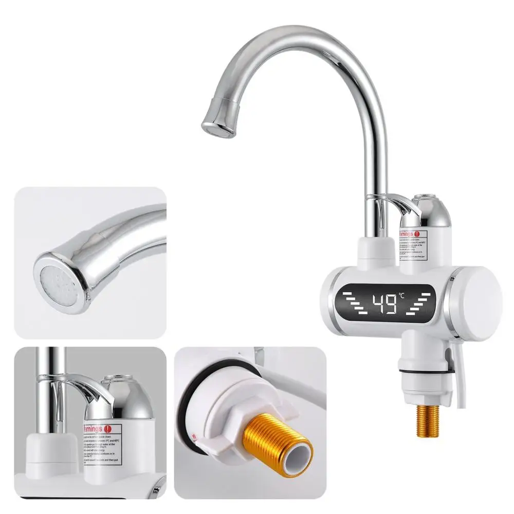Home Kitchen Bathroom Electric Faucet With Temperature Display Electric Faucet Instant Electric Faucet