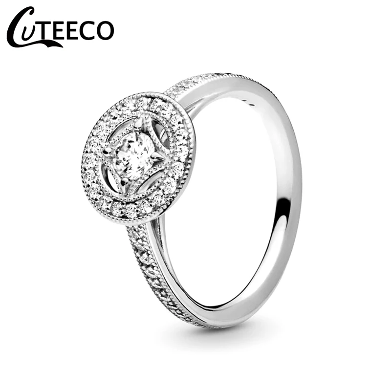 CUTEECO Новинка 30% серебро 925 пробы, цвет розовое золото винтажные очаровательные кольца для женщин обручальное кольцо Модная бижутерия для помолвки подарок - Цвет основного камня: AJ1116