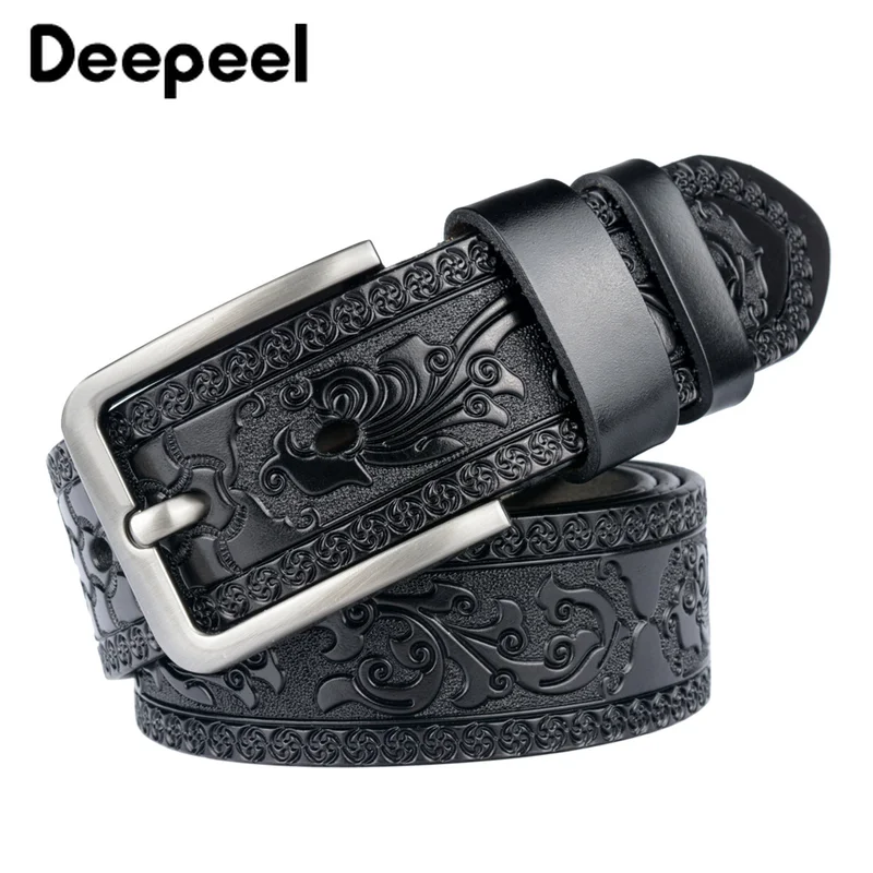 Deepeel 3 8*105 125 см мужской кожаный ремень модная Роскошная натуральная кожа ремни DIY
