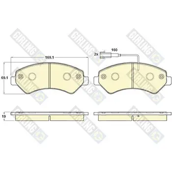 

Brake pads CITROEN/FIAT/PEUGEOT BOXER R16"