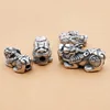 100% 3D 999 Silver Fengshui Pixiu Beads Vintage Silver Piyao Beads Good Luck Jewelry Beads DIY Bracelet Lucky Animal ► Photo 2/6