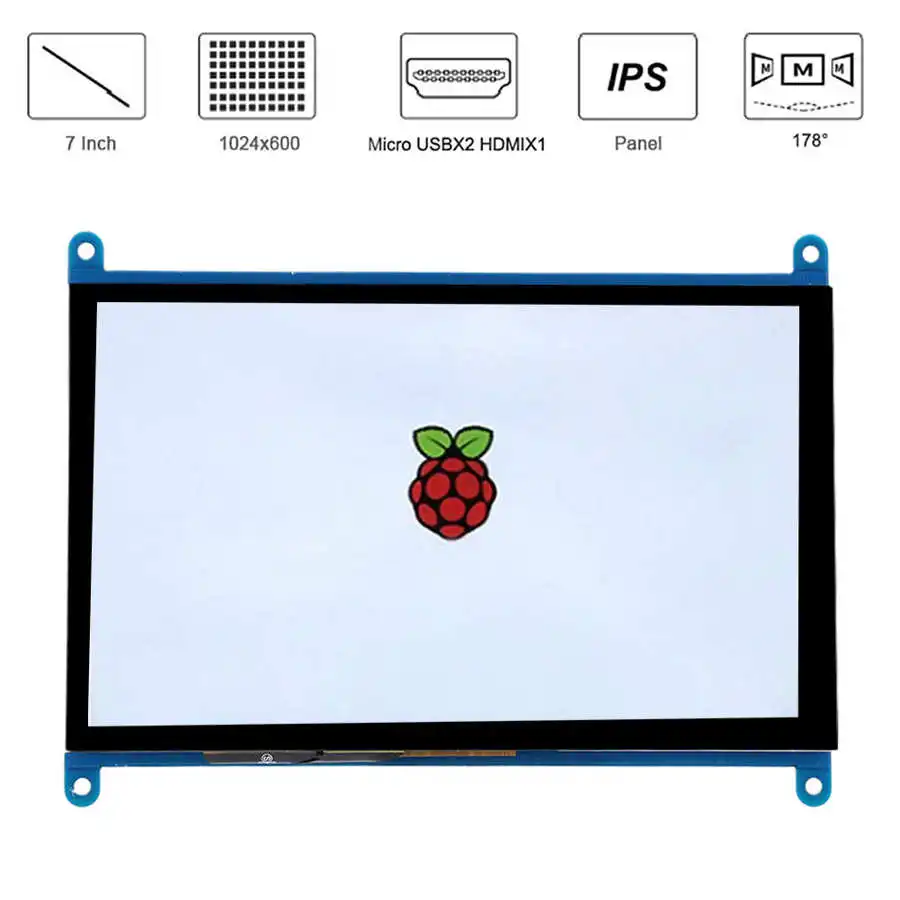 7 дюймовый 1024*600 HDMI TFT монитор ЖК дисплей сенсорный экран Ips полный угол обзора для
