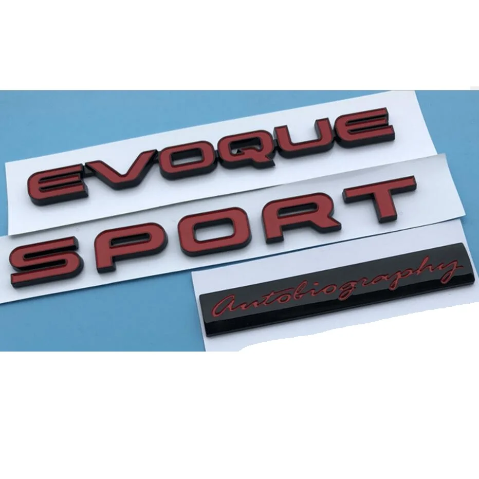 Красные буквы EVOQUE Спортивная автобиография крышки багажника задний значок