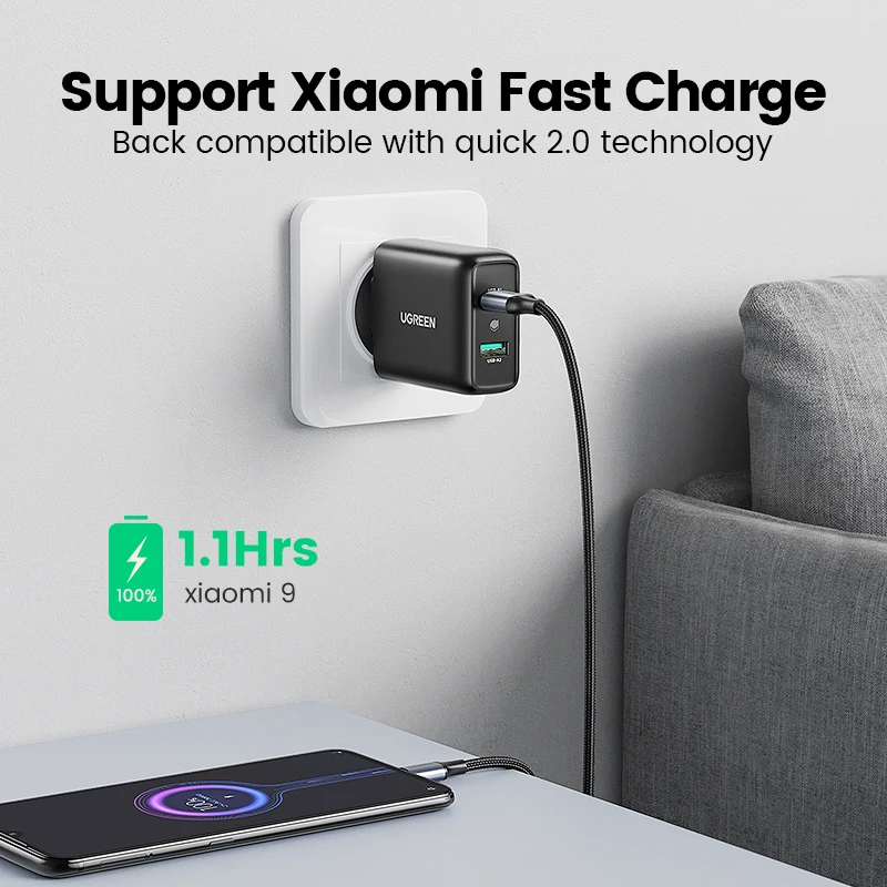 UGREEN Quick Charge 3.0 QC 36W USB Charger Fast Charger for iPhone QC3.0 Wall Charger for Samsung s10 Xiaomi mi 9 Phone Charger