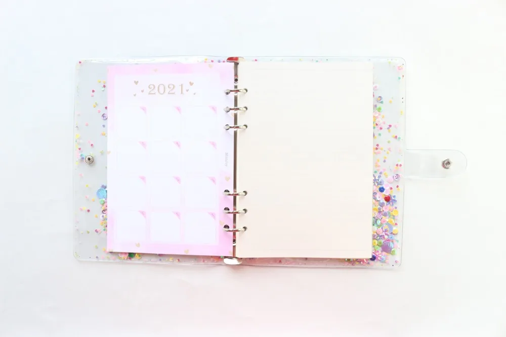 GLITTER BINDER NOTEBOOKS (6)