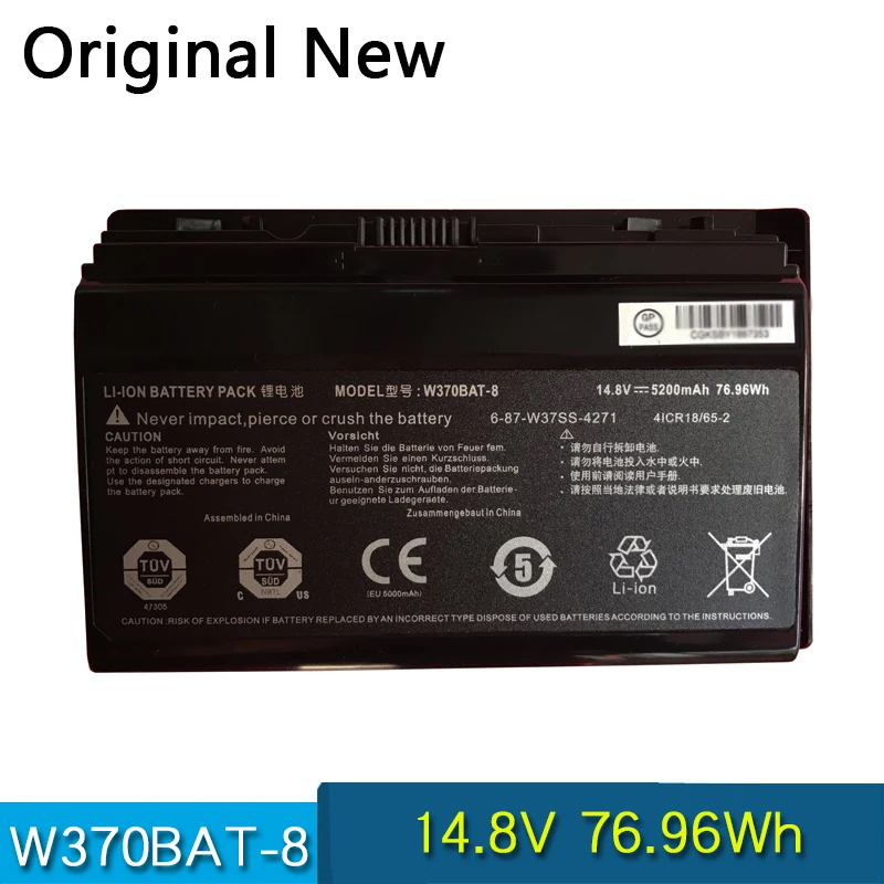 

NEW Original W370BAT-8 6-87-W37SS-427 Laptop Battery For Clevo W370ET W350ST W350ETQ W370SK K590S K650C K750S W35XSS