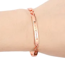 Модные женские ювелирные изделия, сплав, имя, браслеты с буквами для женщин, девушек, розовое золото/серебро, очаровательный браслет, простой, Прямая поставка* X