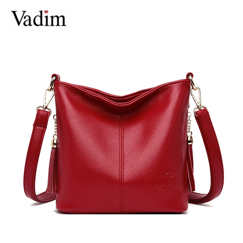 Vadim Повседневная Сумка-тоут с кисточками женская сумка высококачественные