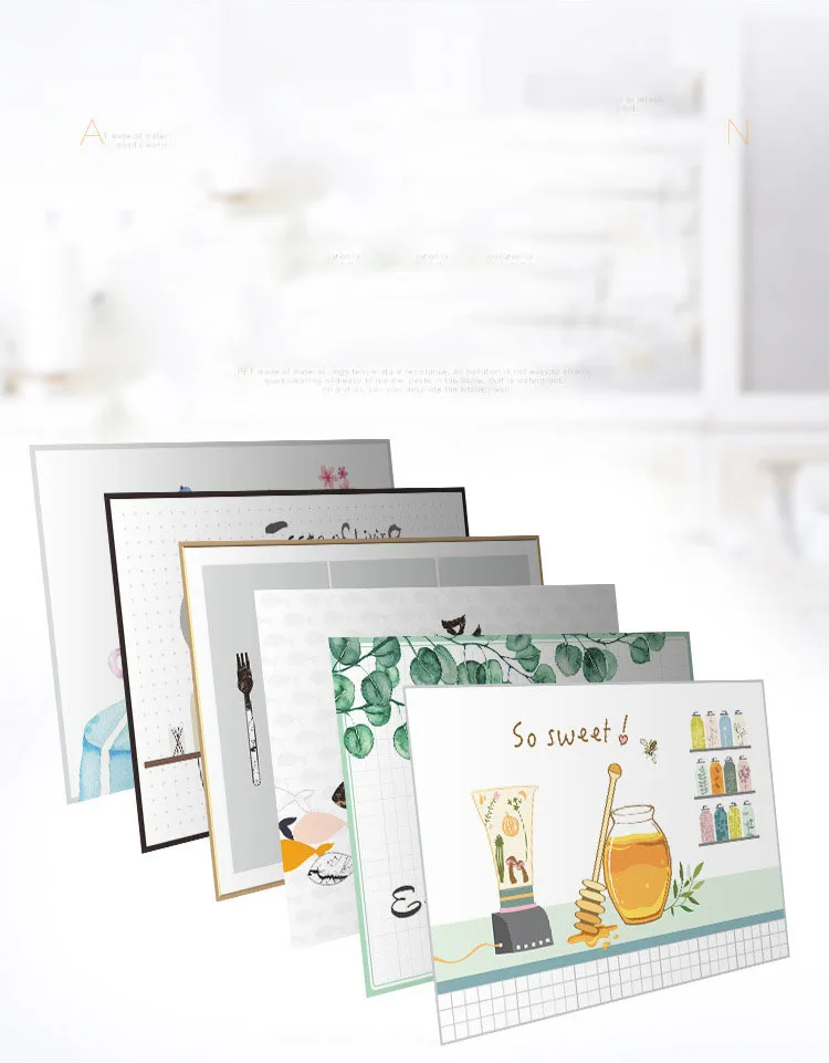 Kitchen clean up self-adhesive oil resistant adhesive paper high-temperature resistant stove anti-oilproof wall sticker tile