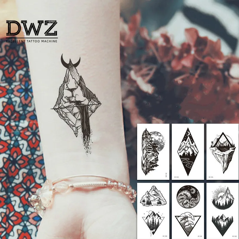 

New Fresh Tattoos, Waterproof, Retro Black and White Tattoo Sticker Temporary tattoo tattoo sticker temporary tatoo art