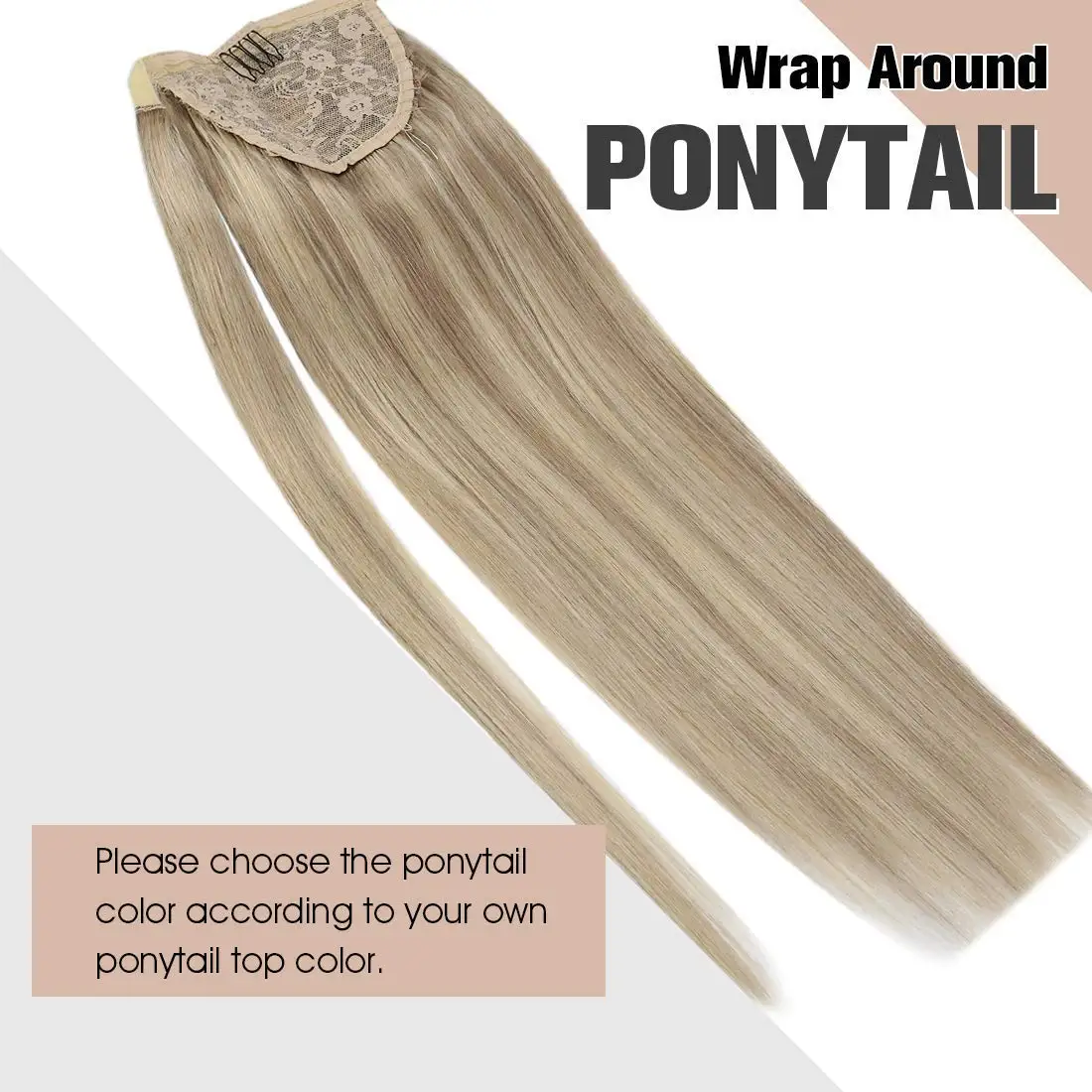 Human Hair Extensions VeSunny Ponytail Human Hair 14-22