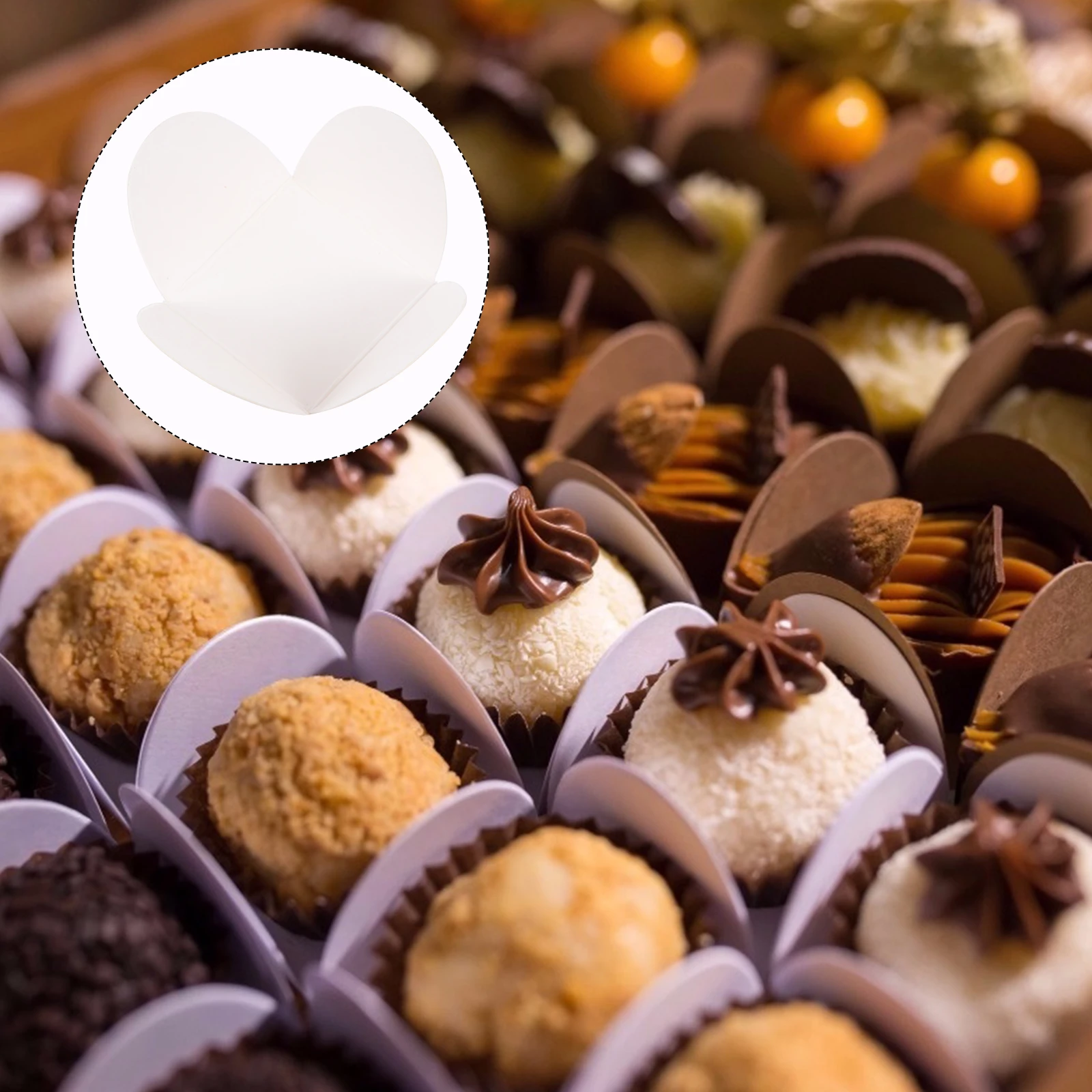 pivote Nueve Ahora Bandejas de papel para dulces, suministros de envoltura de Chocolate,  trufa, 100 piezas| | - AliExpress