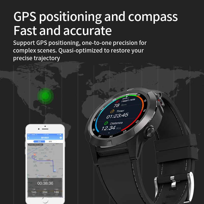 Новые смарт-часы мужские компас с GPS Smartwatch многоязычные IP67 водонепроницаемый монитор сердечного ритма часы напоминание о звонке