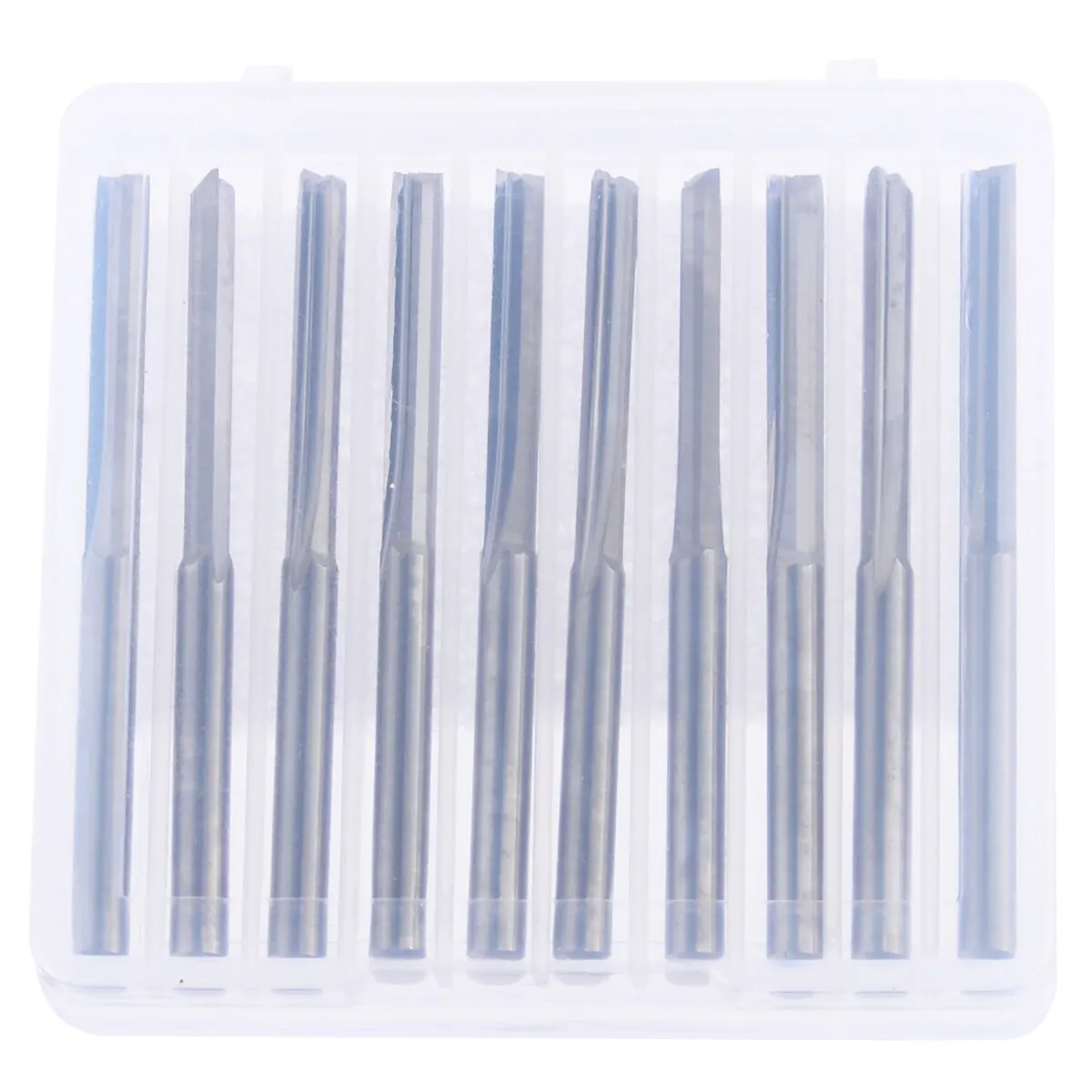 10pcs Tungsten Carbide End Mill 3.175mm 22mm 2 Flute Milling Cutter For CNC Router Bits