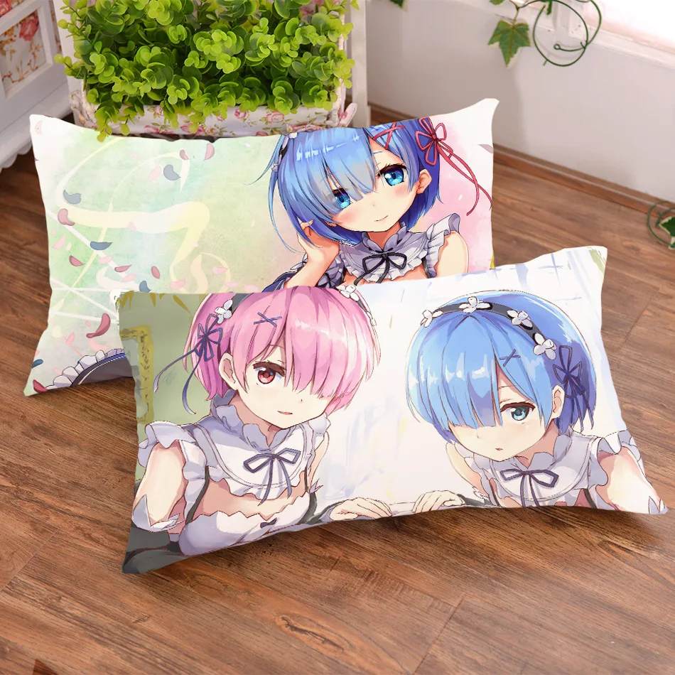 

REM Pillow Zero-Based a Different World Life REM Anime Pillow Case Second Element Related Products with Pillow Interior