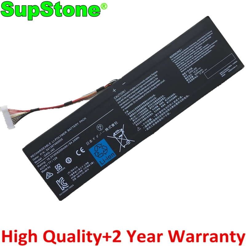 Аккумулятор SupStone GAG-J40 для Gigabyte Aero 14K 14-W7-002ID 15-X8 15S XA 15X V8-CF2 17 SA YA WA Aorus 17X XB 17G YB X7 DT V6 v8 |