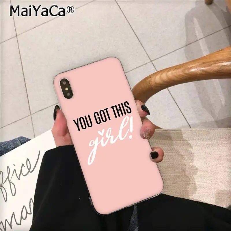 MaiYaCa девушка босс розовый женщин мощность мультфильм новинка чехол для телефона Fundas чехол для iPhone 11 pro XS MAX 8 7 6 6S Plus X 5 5S SE XR - Цвет: A15